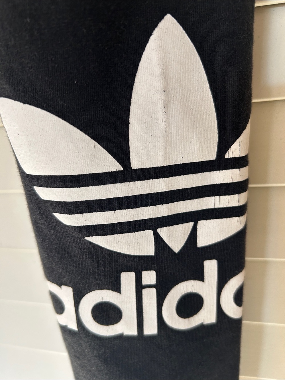 adidas Black Leggings with White Logo Size XS - Picture 2 of 5